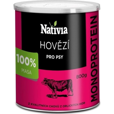 Nativia Dog hovězí svalovina 800 g