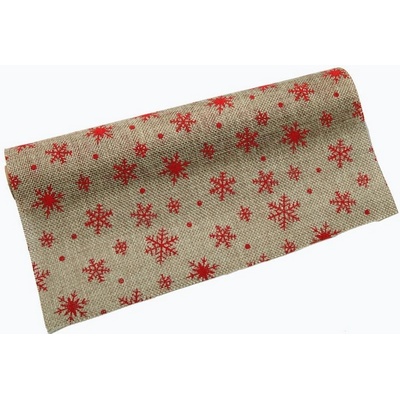 Juta natural červeno-zelené vločky 48cm - 1,4 m
