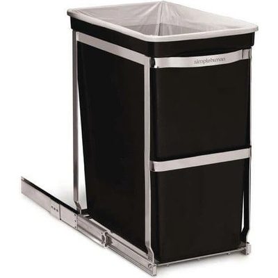 Simplehuman Výsuvný odpadkový kôš Pull-out 30 l chróm/čierny