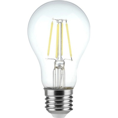 V-TAC Žiarovka LED Filament E27 4W 6500K 400lm A60 priehľadná VT-1885