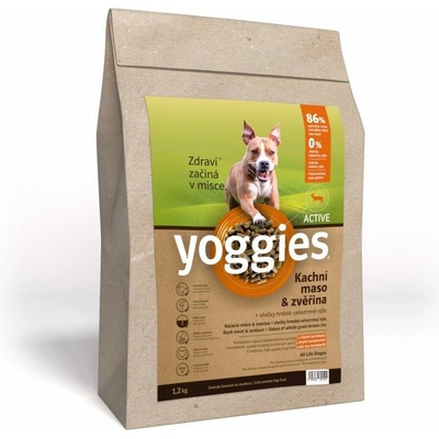Yoggies Active kachna a jelen 1,2 kg