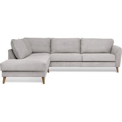 Scandic Светлосив ъглов диван от рипсено кадифе (ляв ъгъл) Paris - Scandic (14324SN LIN3_1)