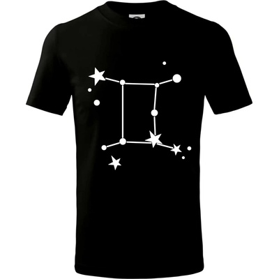 Súhvezdie Gemini Blíženci tričko detské čierna