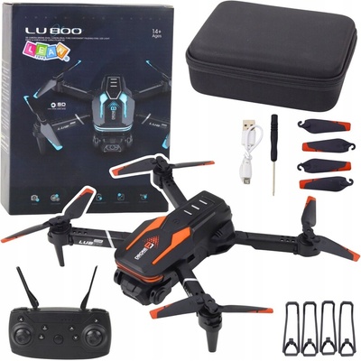 LeanToys Dron s dálkovým ovládáním LU800, kamerou a LED světly, oranžový