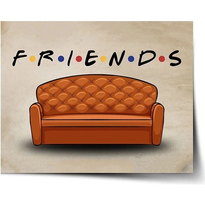 Sablio Plagát Seriál Priatelia FRIENDS Gauč - 60x40 cm