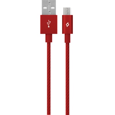 Ttec Кабел AlumiCable Micro USB Charge/Data Cable, Червен, 116247