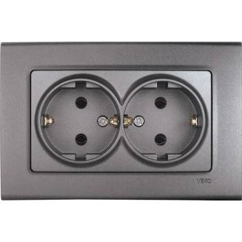 Image 1 of Panasonic КОНТАКТ ДВОЕН VIKO LIn Life 90402056 СИВ (90402056)