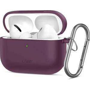 Tech-protect силиконова кукичка за apple airpods pro 3, бордо