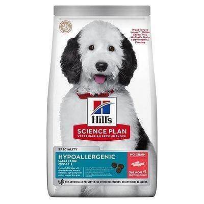 Hill's Hill’s Science Plan Hypoallergenic Large Breed Adult със сьомга хипоалергенна храна за кучета от едри породи на възраст 1-6 години 10+2kg