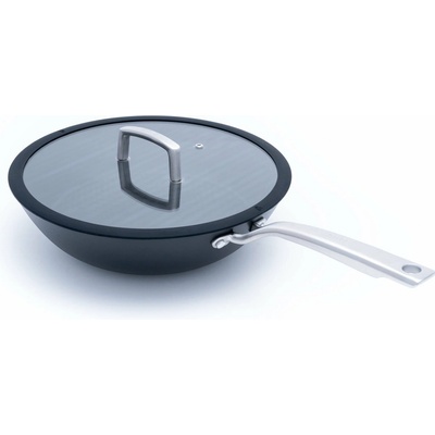 Huuust Tenkostěnný litinový wok 30 cm Matná černá