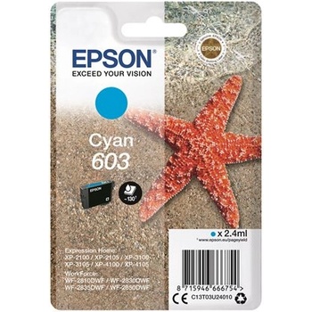Epson 4LB Singlepack Cyan 603 Ink (C13T03U24010)