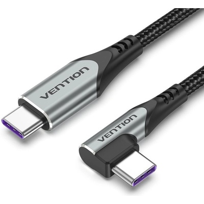 Vention TAKHD Type-C USB-C 2.0 Right Angle to USB-C 0.5m, šedý