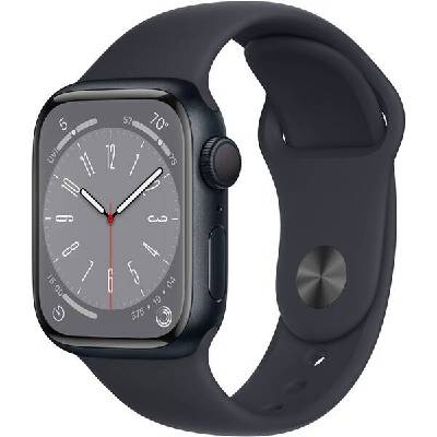 Apple Watch Series 8, 41mm Midnight Aluminium Case with Midnight Sport Band MNP53CS/A (Oficiální CZ distribuce)