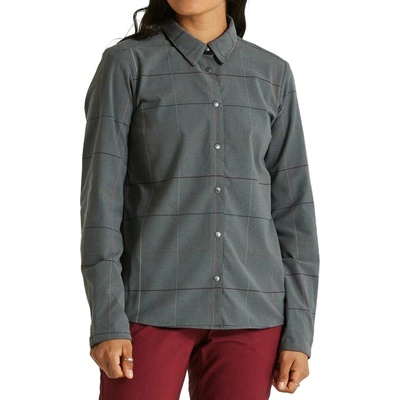 Specialized Women's S/F Rider's Flannel Shirt LS grey flag window