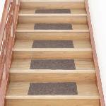 vidaXL Изтривалки за стълби, самозалепващи се, 15 бр. , 60x25 см, бежови, правоъгълни