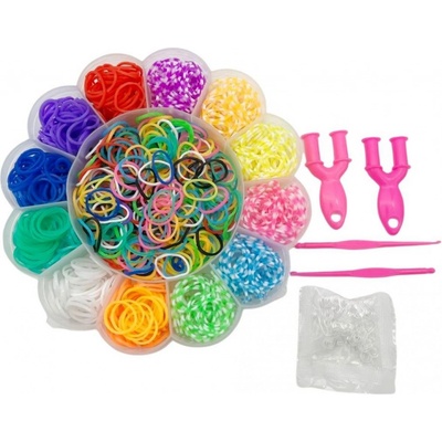Alltoys Sada gumiček 900 ks na výrobu náramků Loom band květina – Zboží Dáma