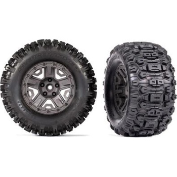 Traxxas колело 2.8", джанта въглеродно сива, гума Sledgehammer (2)