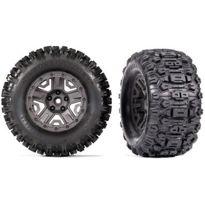 Traxxas колело 2.8", джанта въглеродно сива, гума Sledgehammer (2)