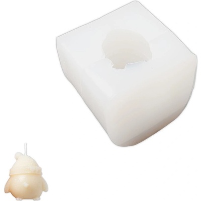 Manumi silikonová forma na odlévání kreativní hmoty 48x46 mm tučňák s čepicí 1 ks