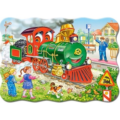 Castorland Zelená lokomotíva 30 dílků