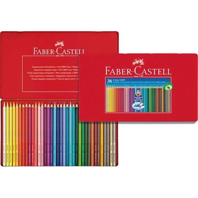 Faber-Castell Цветни моливи FABER-CASTELL Grip триъгълна метална кутия 36 броя 112435 (112435)