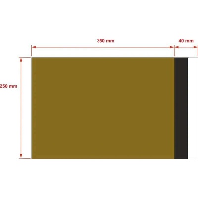 PLASTOVÉ OBÁLKY 250x350 mm zlaté od 10 ks