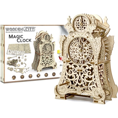 WOODEN CITY 3D puzzle Kouzelné hodiny 149 ks