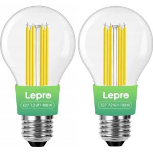 Lepro 100094-WW-EU-2 E27 7.2W 1521 lm 2700K Filament LED крушка 2 броя (100094-WW-EU-2)