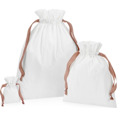 Westford Mill Pytel W121 s dárkovou stuhou bavlněný soft white/ S Bílá/růžová