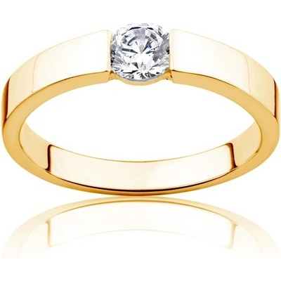 Savicki zásnubní prsten Minimalism žluté zlato diamant PI Z D 00070
