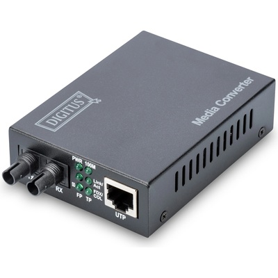 DIGITUS Fast Ethernet Media Converter, Multimode ST connector, 1310nm, up to 2km (DN-82010-1)