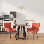 vidaXL Трапезни столове, 2 бр, розови, кадифе (344802)