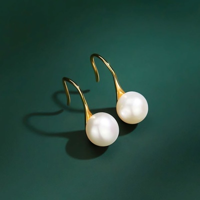 Jay stříbrné náušnice s perlou Rachel JAY-0034-WM2086 zlatá Bílá