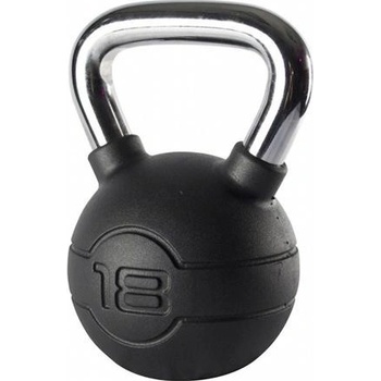 JORDAN Kettlebell pogumovaný s chromovým madlom 18 kg