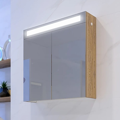 Triano Горен pvc шкаф с огледало Орегон