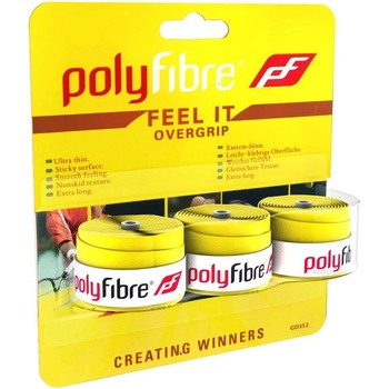 Polyfibre Feel It Overgrip 3ks yellow