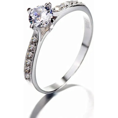 Majya Stříbrný prsten CAROLA s čirým kamínkem 10859 8