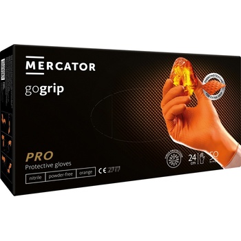 Mercator Medical Gogrip Orange Nitrilové rukavice oranžové 50 ks