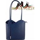 Made in Italy kožená kabelka 1260 modrá