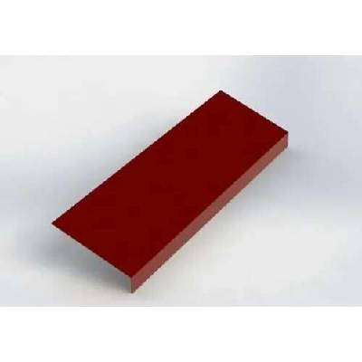 Podkladní okapnice r.š.125mm pozink lakovaný RAL 3011 červenohnědá s folií dl.2m