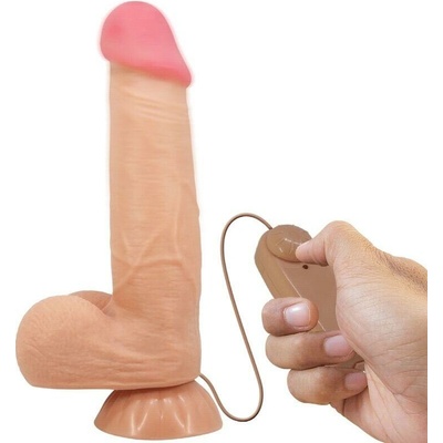 Pretty Love Sliding Skin Series Realistic Dildo With Sliding Brown Skin Suction Cup 21.8