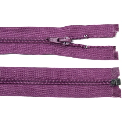 Spirálový zip no.5 rozepínací 45cm - více barev color: 543 purpurová