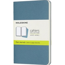 Moleskine Sešit S čistý 3 ks Tmavě tyrkysový