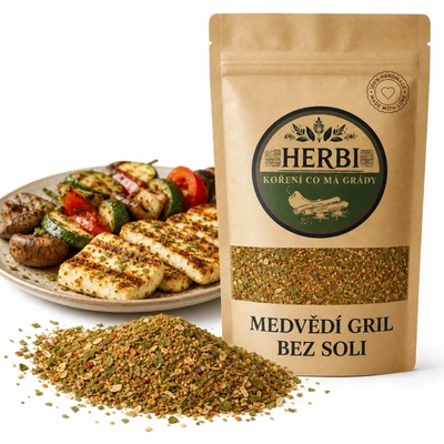 Herbi Medvedí gril bez soli aromatická bylinková zmes na grilovanie 50 g