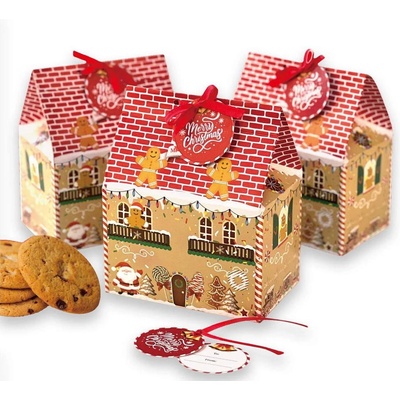 5 бр. коледни кутии за сладки - къщички