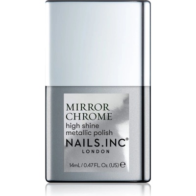 Nails Inc. Nails Inc. Mirror Chrome лак за нокти със силен гланц цвят Silver Served 14ml