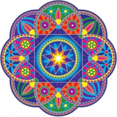 Mandala okenná nalepovacia - Slnečné lúče