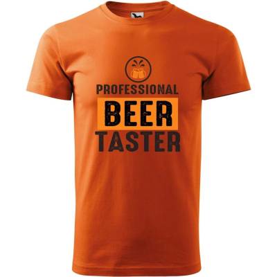Dobrý Triko pánské tričko Beer taster Oranžová