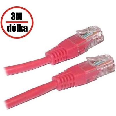 XtendLan PK_5UTP030red Cat 5e, UTP 3m, červený