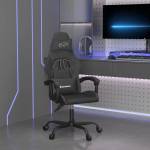 vidaXL Гейминг стол, черен, изкуствена кожа (3143898)